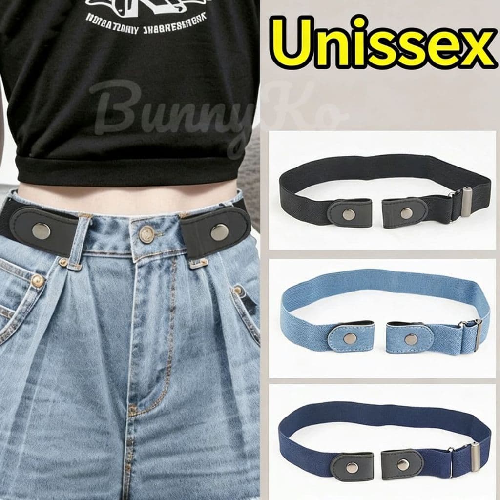 Cinto Elástico Invisível para Calças Jeans - Sem Fivela, Ajustável, Unissex - Prático e Confortável
