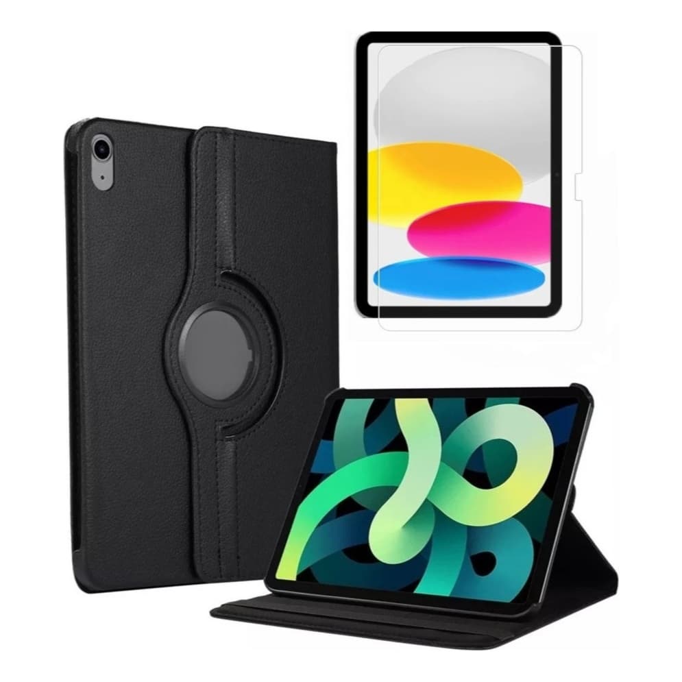 Capa Giratória 360 + Película Vidro para Tablet iPad 11 A16 10.9 Polegadas Modelos A3354 A3355 A3356