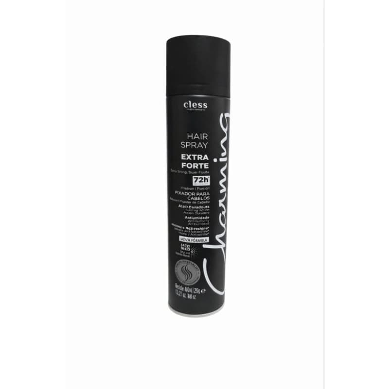 Fixador de Cabelo Extra Forte Charming 400ml - Fixação Intensa, Jato Seco, Antiumidade