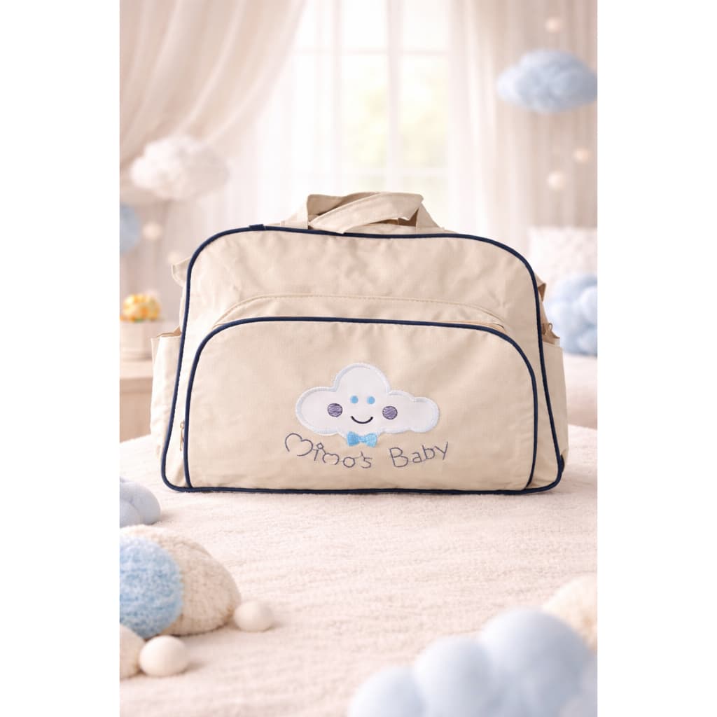 Bolsa Grande Maternidade Nuvem Bege