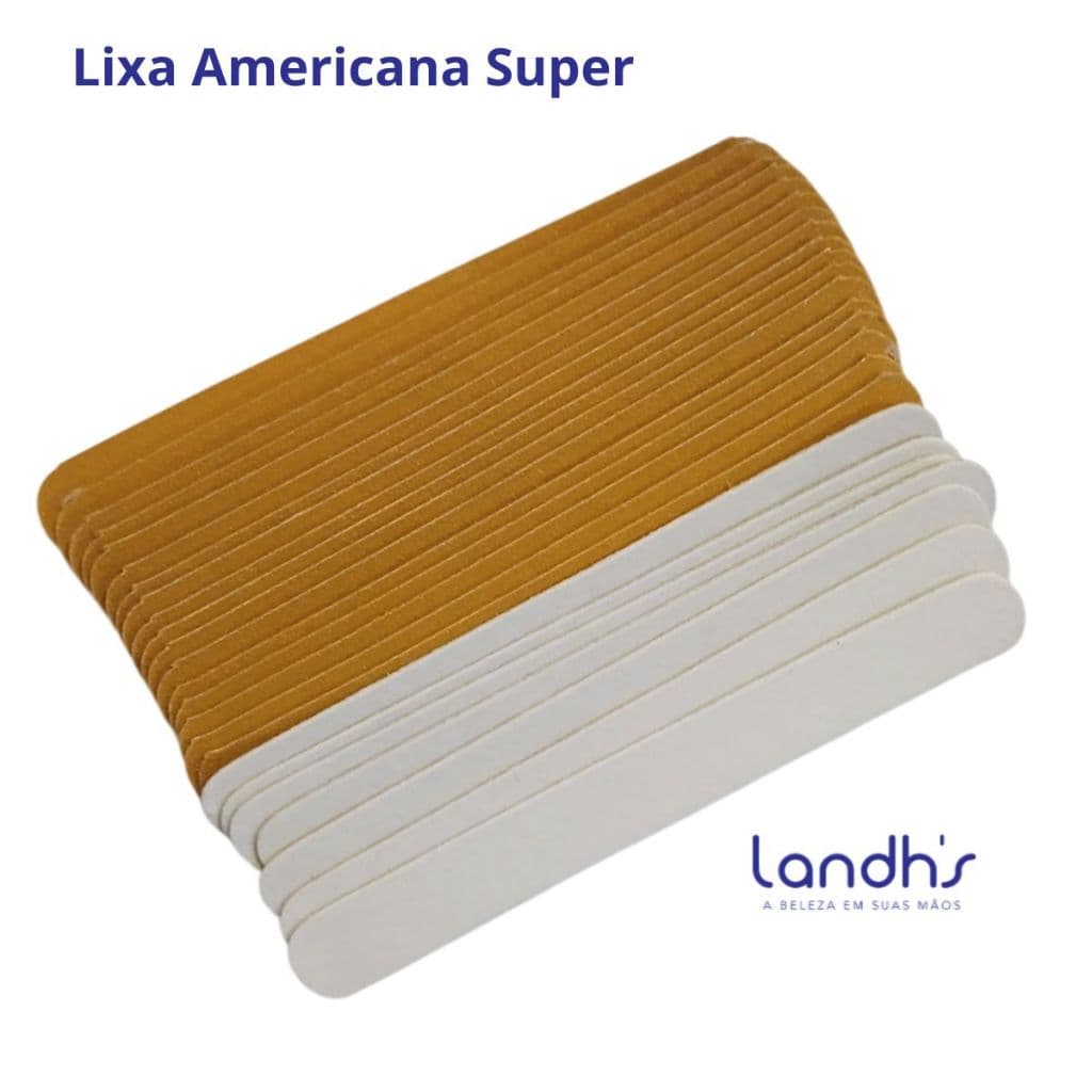 Lixas de unha americana (larga) SUPER com 24 unidades