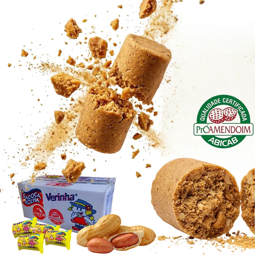 Paçoca Rolha 100 unidades paçoquinha de amendoim doce para festas aniversário embaladas