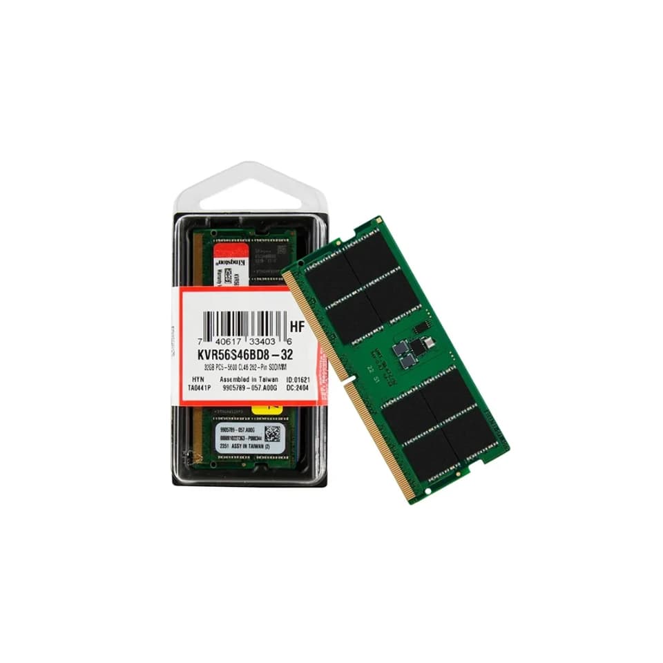 Memória NOTEBOOK 32GB DDR5 5600MHz 1.1V (PC5-44800) KINGSTON ValueRAM [KVR56S46BD8-32]
