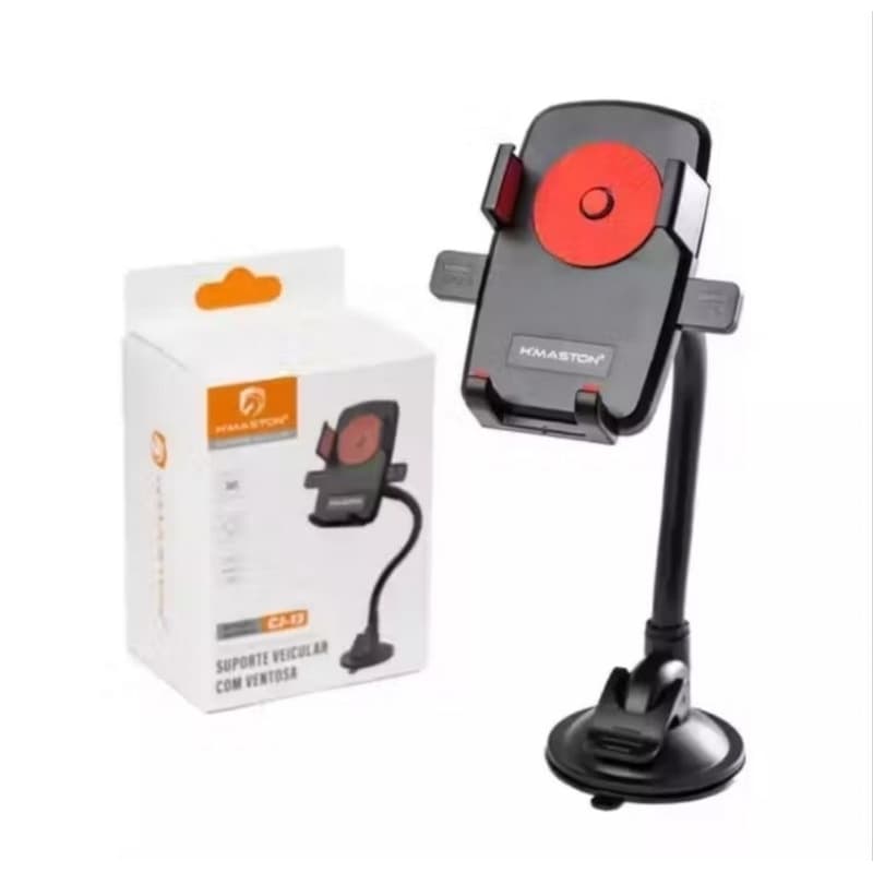 Suporte Veicular Para Carro Universal 360° Fixação Ventosa Haste Firme Ajustável Suporte P/ Celular