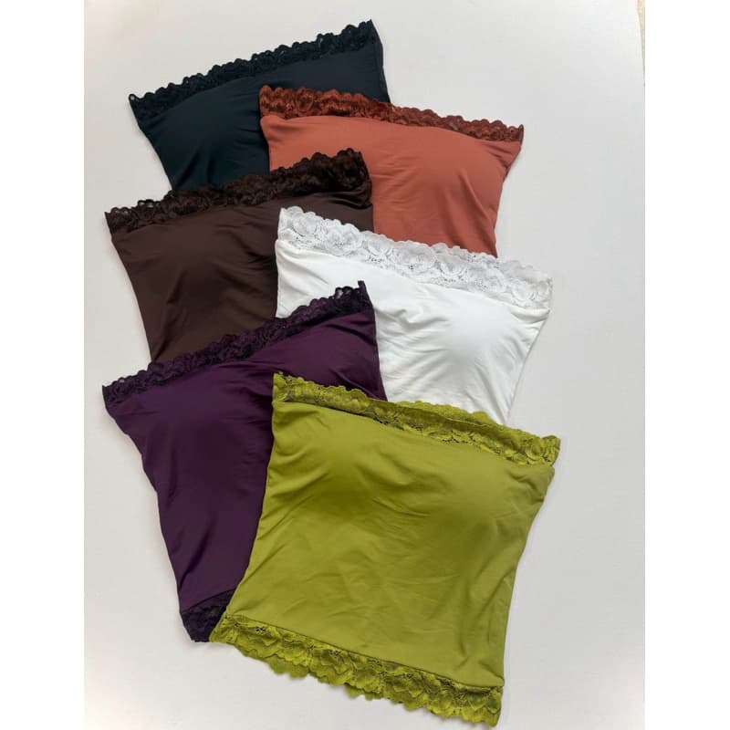 Blusa feminina Tomara que caia faixa Rendada poliamida com bojo