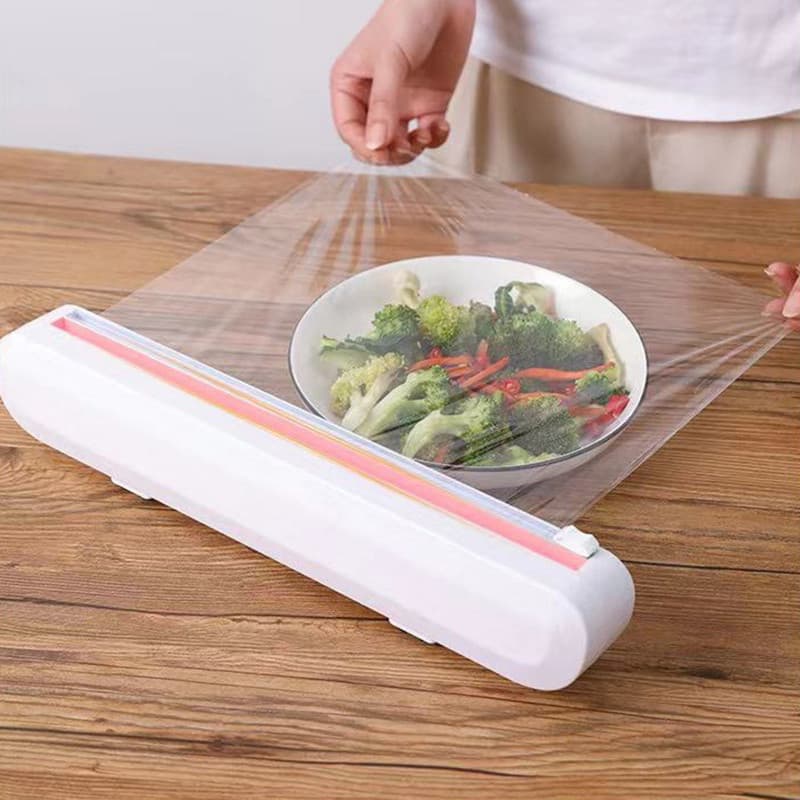Cortador De Plástico Filme Suporte PVC  Ajustável Dispenser Plástico Filme Descartável Ventosa