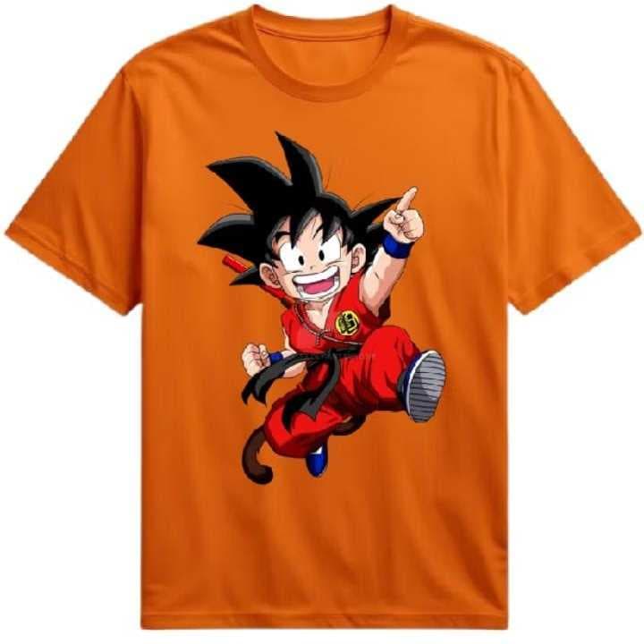 Camiseta Dragon Ball Unisex Goku Camisa Anime Japonês Desenho Blusa Infantil 100% Algodão