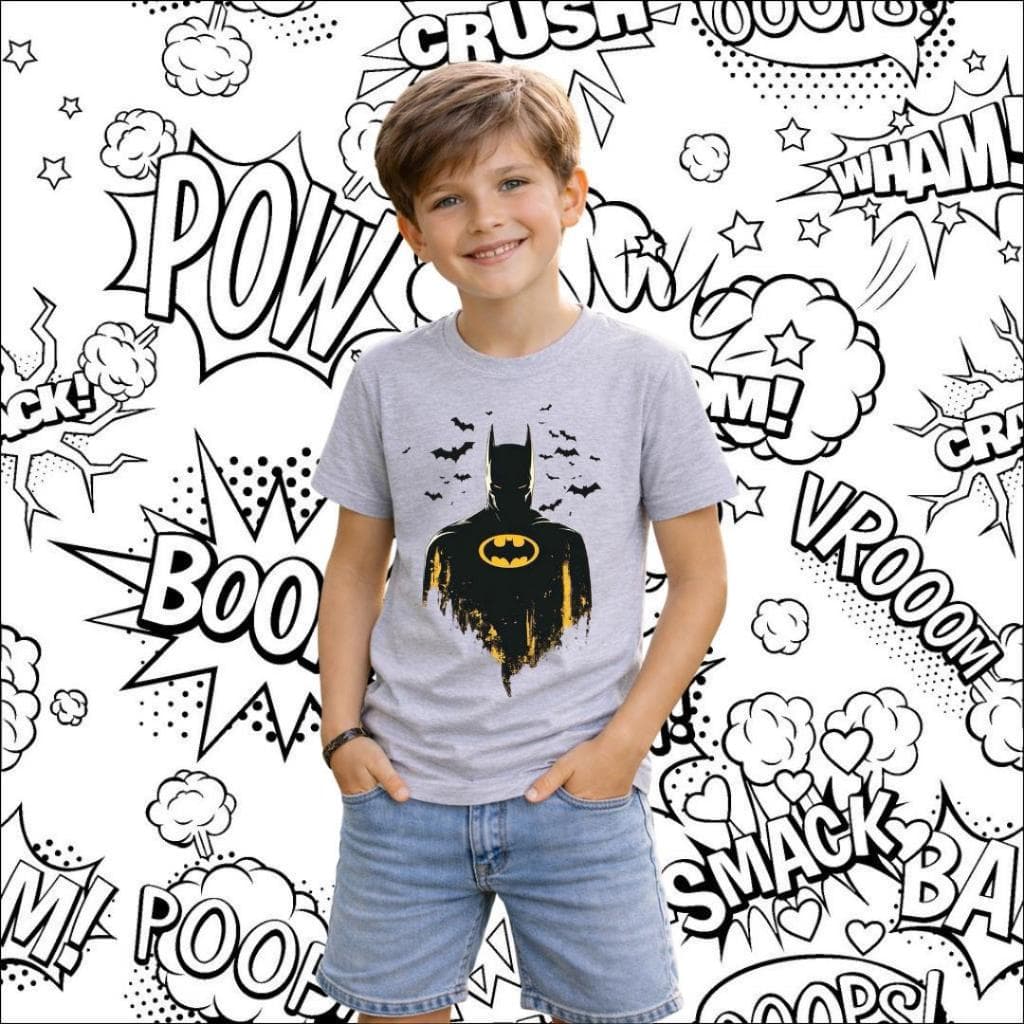 Camisa Camiseta Infantil Batman Estampa Desenho Filme 100% Algodão Envio Rápido