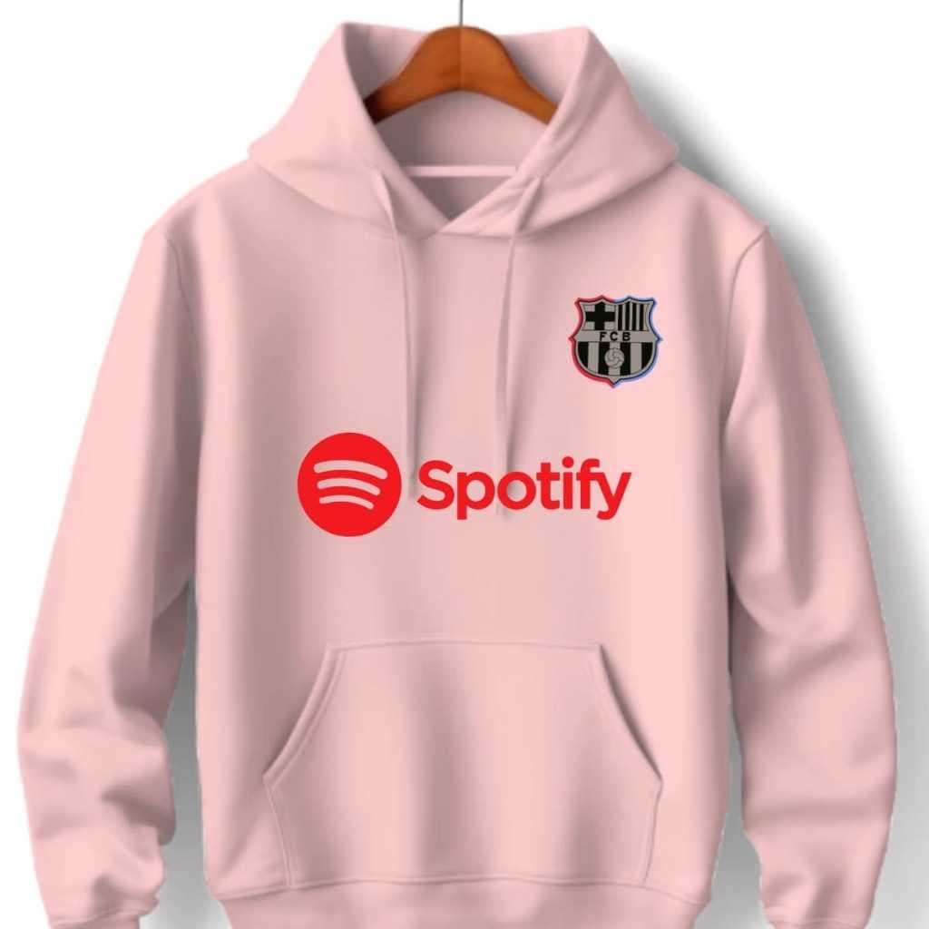Moletom Com Capuz Time Barcelona Champions 100% Algodão Style Unissex