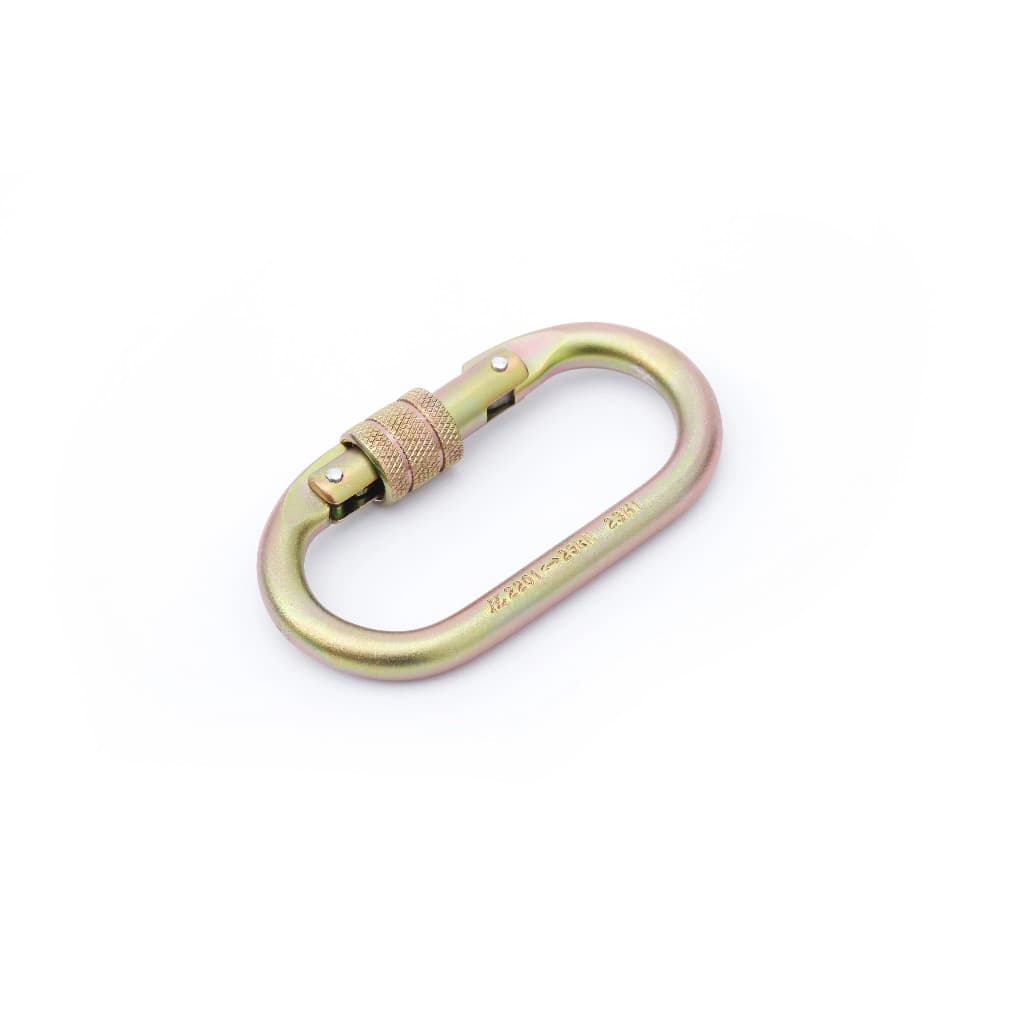Mosquetão Aço Oval C/ Trava Rosca 25kn Epi Corda Rapel