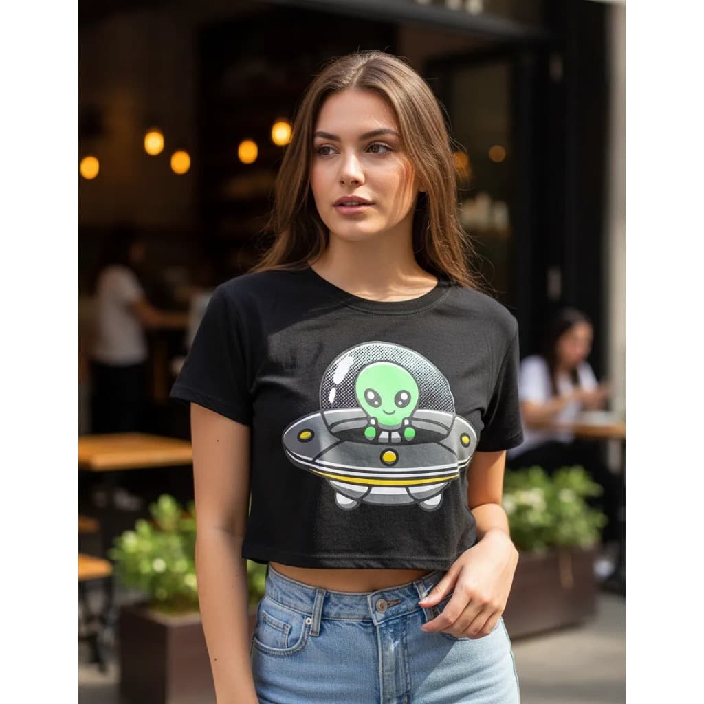 Blusa Alien Et Extraterrestre Cropped Camiseta sf775