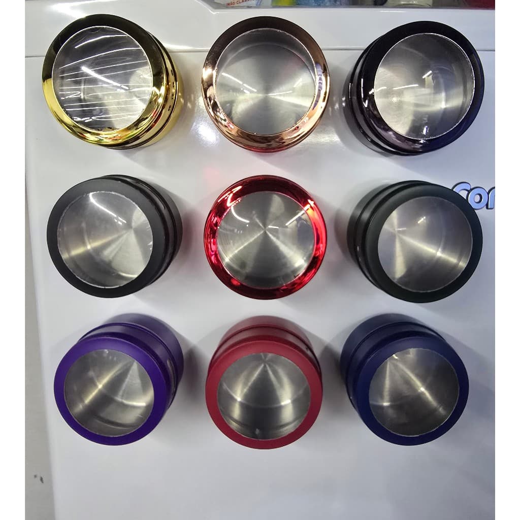 KIT 2 PORTA CONDIMENTOS MAGNÉTICOS EM INOX COM IMÃ (PAR)