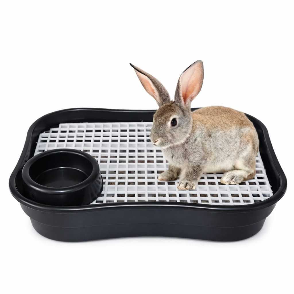 Bandeja Sanitário Banheiro Pet para Coelho e Porquinho da Índia com grade