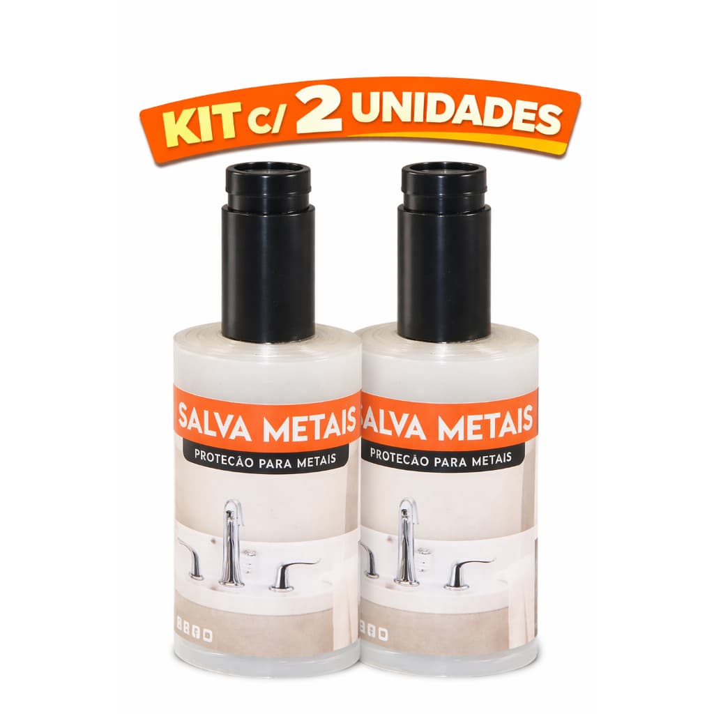 Kit 2 Salva Metais 10cm x 75m Proteção Conta Sujeira e Danos Salvabras
