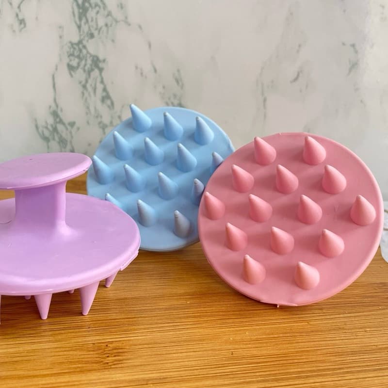Escova Massageadora Capilar Silicone Unidade Cores Sortidas