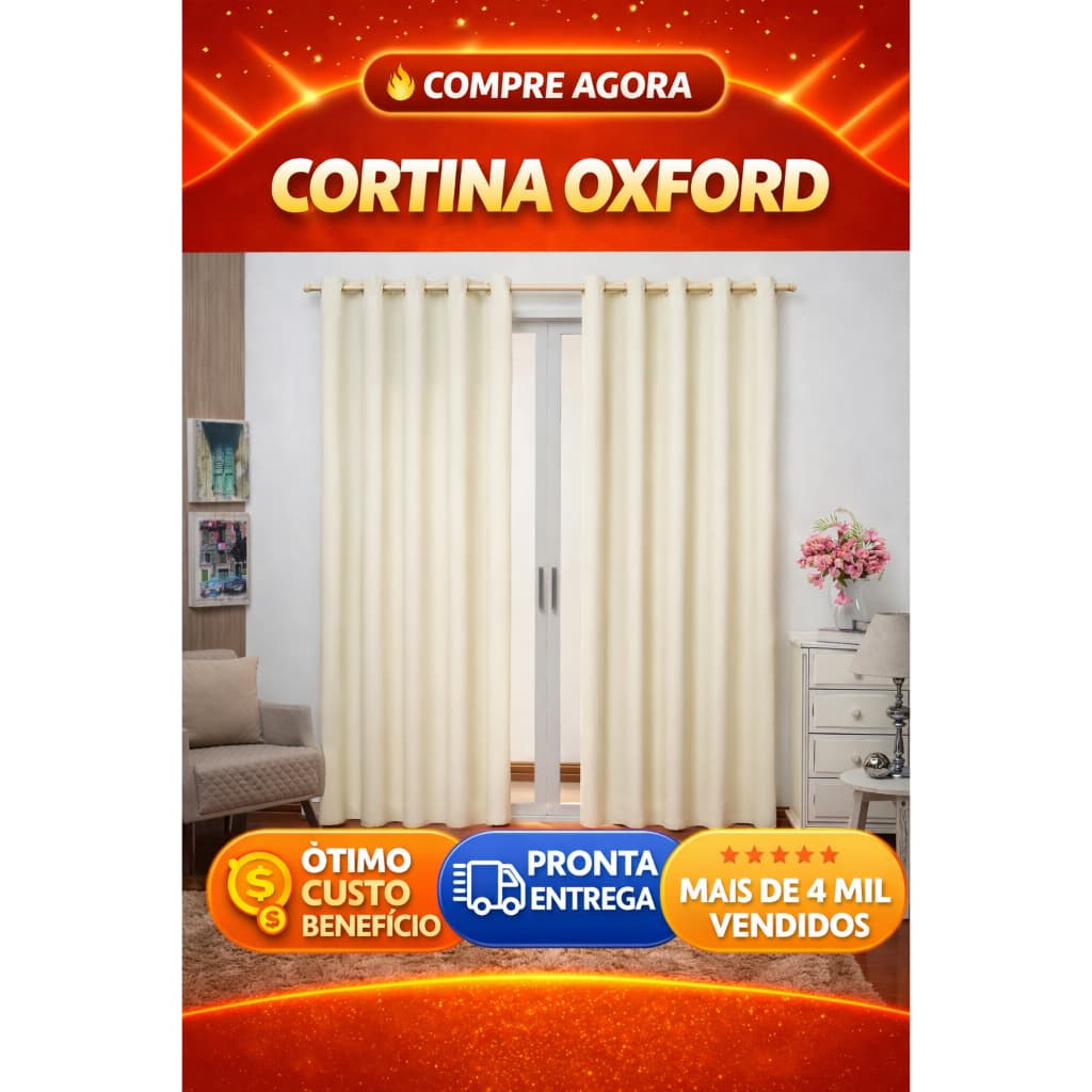 Cortina Roma Oxford Lisa Tecido Grosso 3,00x2,30 Envio Imediato Varias Cores