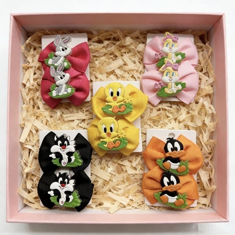 Par de Laços da baby looney tunes  piu-piu frajola pernalonga Patolino tiktok infantil TEMA FESTA