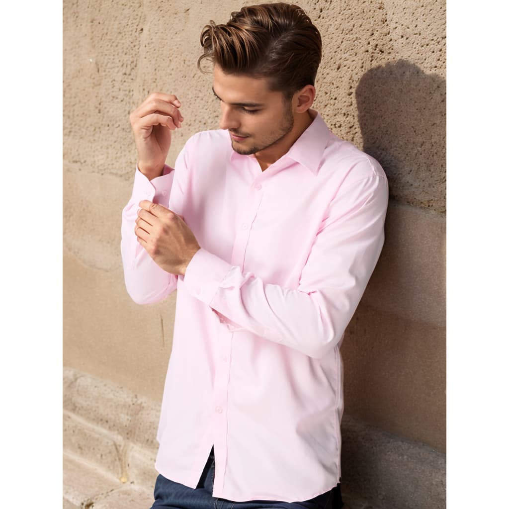 Camisa Social Masculina Manga Comprida  De Boa Qualidade Slim Fit Microelasticidade