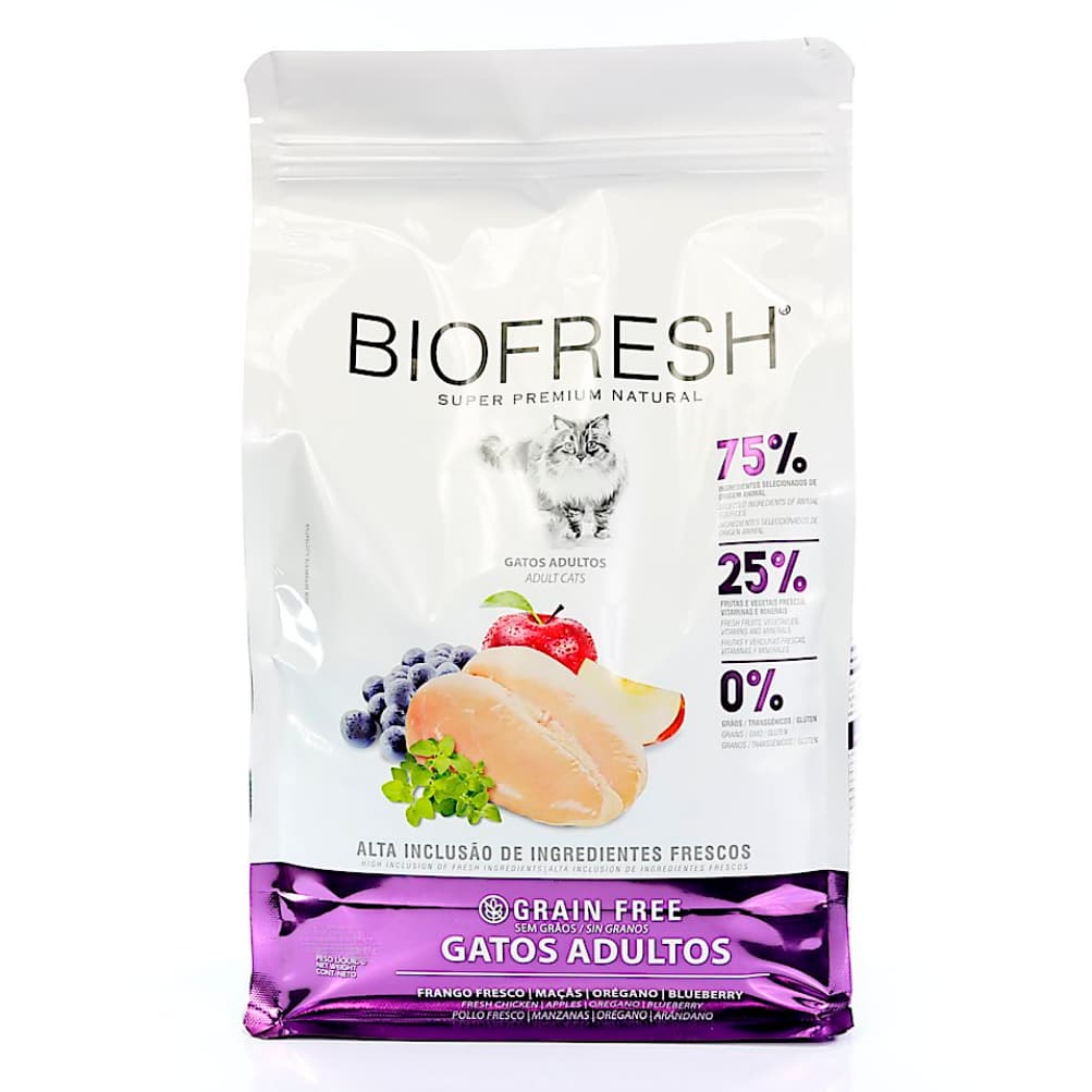 Ração Biofresh para Gatos Adultos Sabor Frango 7,5 kg