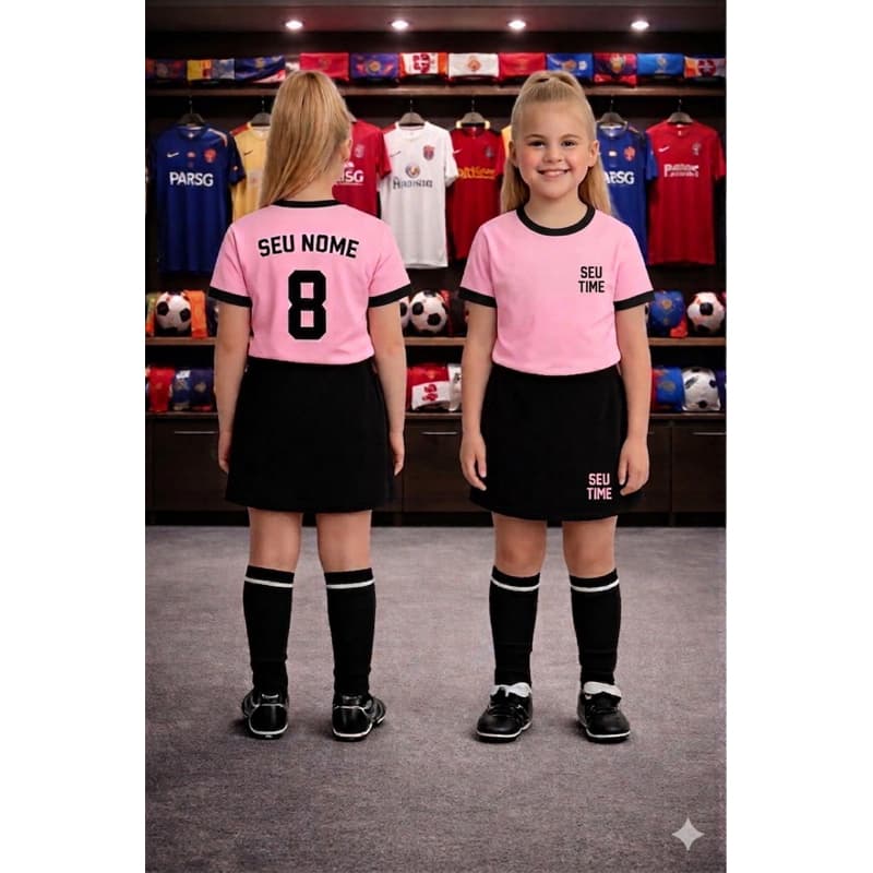 Conjunto infantil com saia shorts💗🥰💗