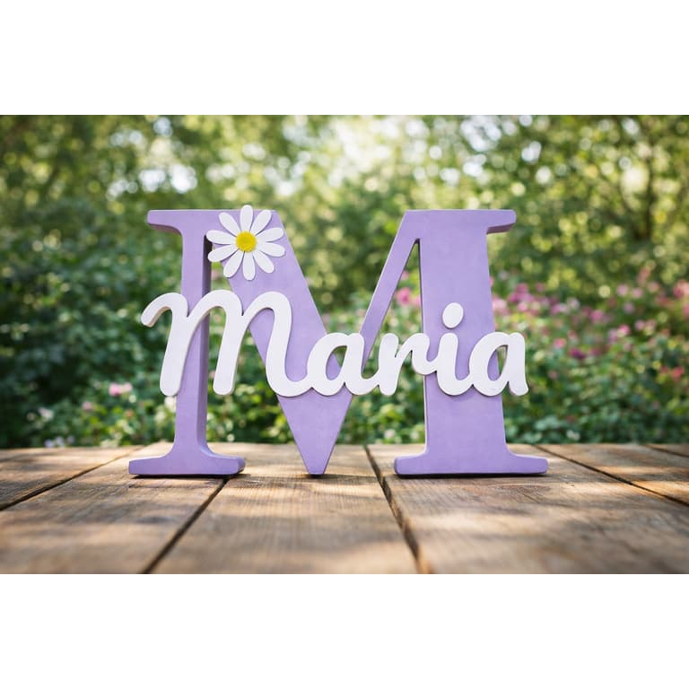 Letra Inicial Personalizada com Nome decorativo 3D, ideal para quartos infantis, maternidade e presentes personalizados