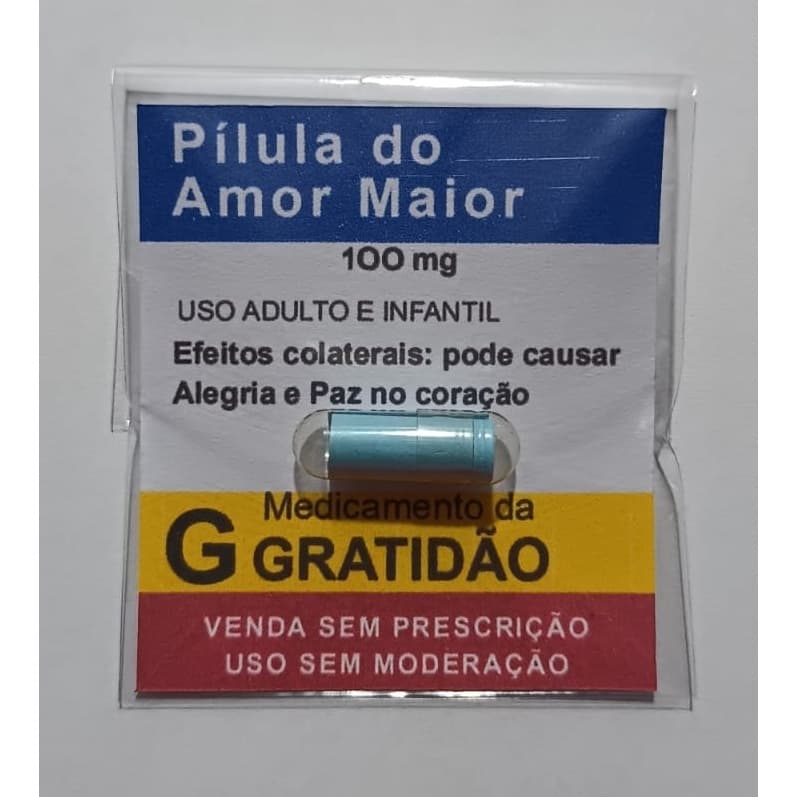 5/10/20 Cartões com Cápsula Frases Bíblicas - Cartão Pílula do Amor Maior