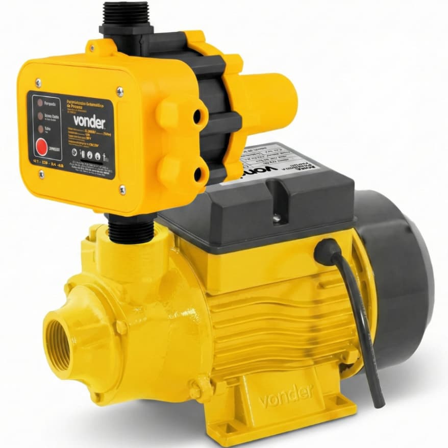 Kit Pressurizador Bomba Periférica Vonder 1,0 CV BPV 750 + Controlador Automático De Pressão Bivolt