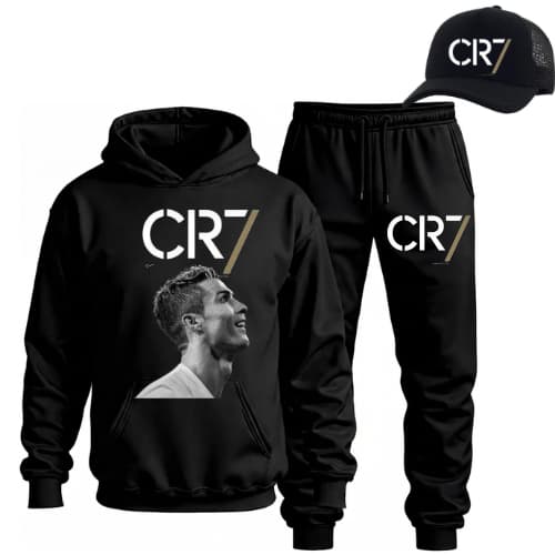 CONJUNTO MOLETOM JOGADOR CR7 + BRINDE BONE