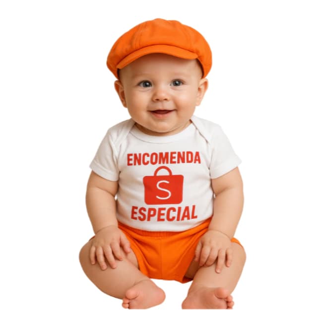 Body Bebê Infantil Mêsversário Temático Shopee Presente Super Confortável Linha Premium
