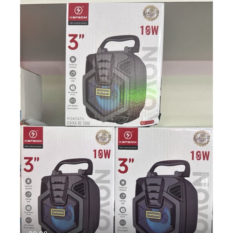 Caixa de Som Portátil Kapbom 3” – 10W