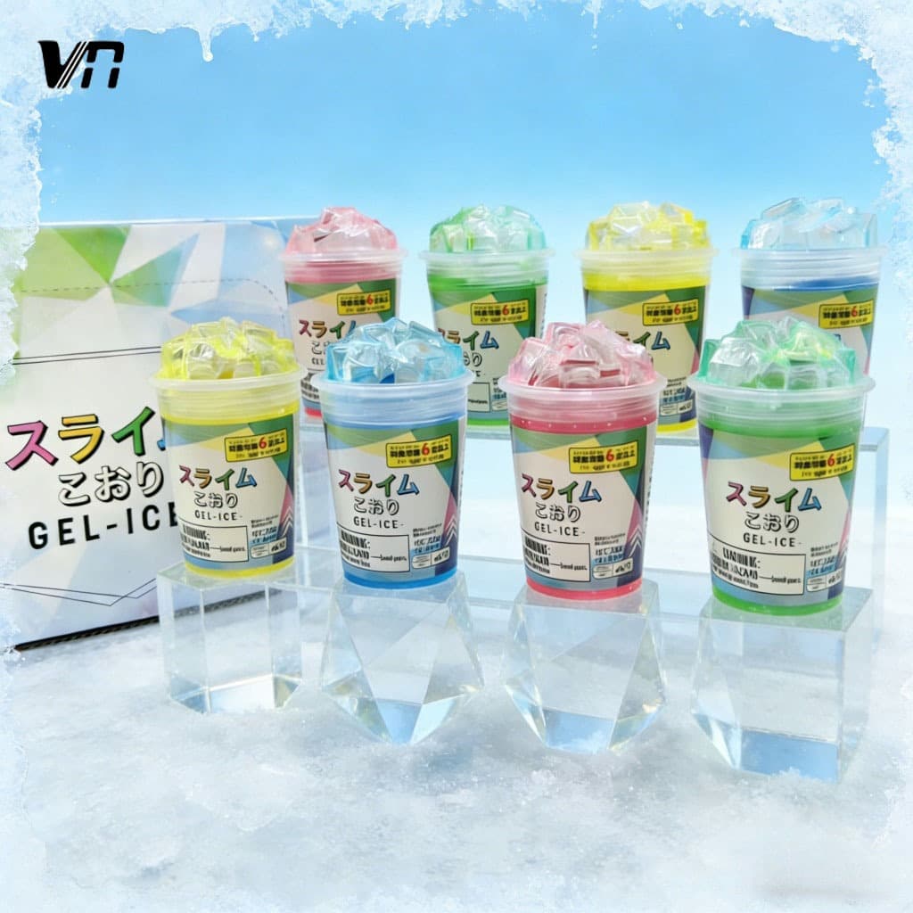 Geleca Slime Kit 12 Unidades - Brinquedo Não Tóxico Faça Você Mesmo e Anti-estresse