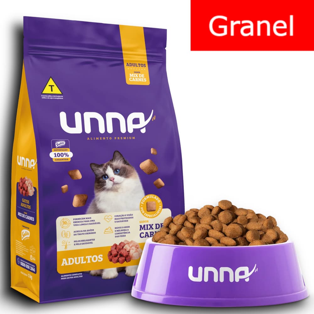 Ração a granel Unna Gatos Adultos Mix de carnes Unna gatos ração granel