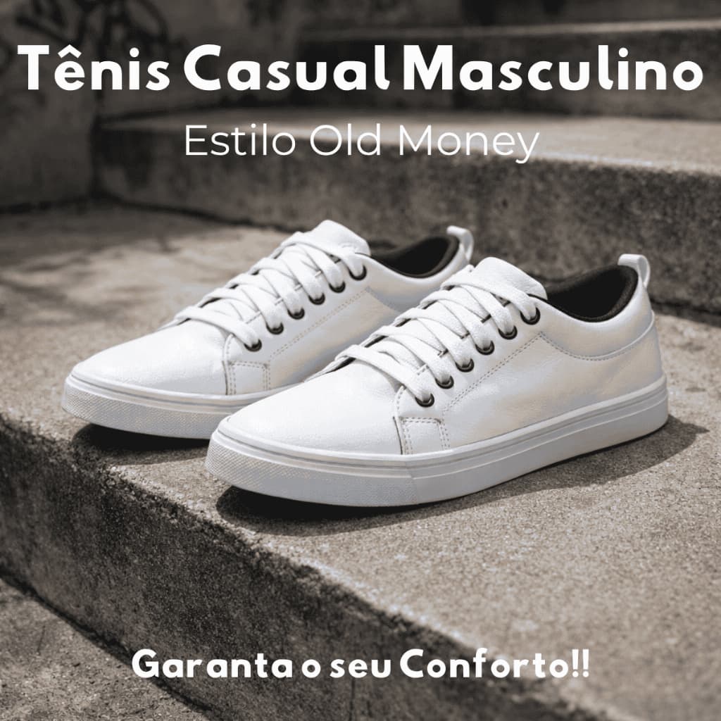 Sapatênis Masculino Casual Minimalista Liso Estilo Old Money Texturizado Solado Baixo