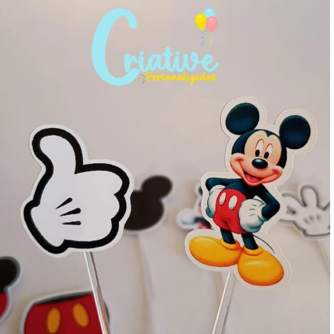 Toppers/Tags Doces Mickey– Topper para Brigadeiro, Festa Infantil, Aniversário,festa, enfeite doce