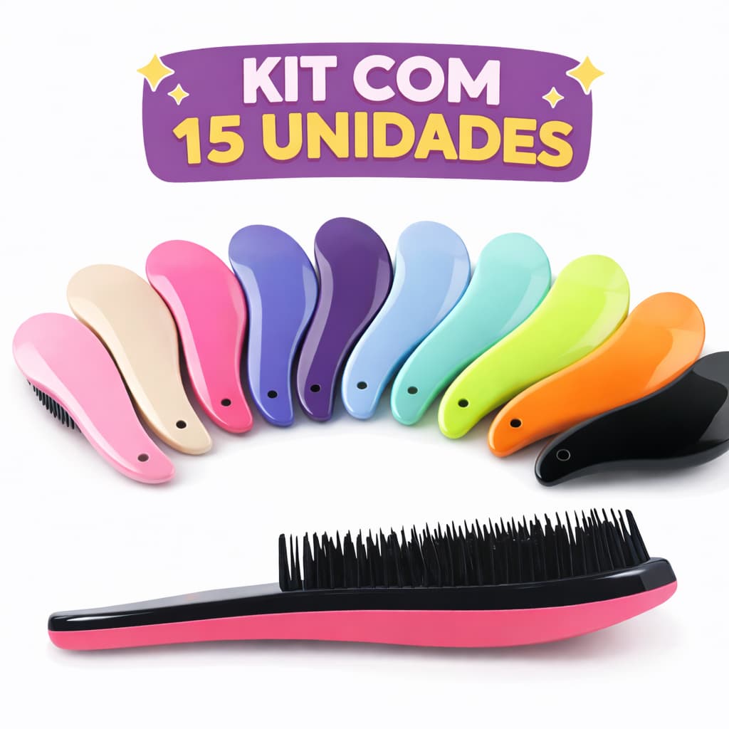 Kit 15 Escovas Mágicas Anti Frizz Para Revenda Atacado