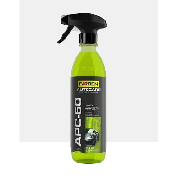 APC 50 Limpador Multifuncional Automotivo Farben 500 ml Pronto Uso Bancos Painel