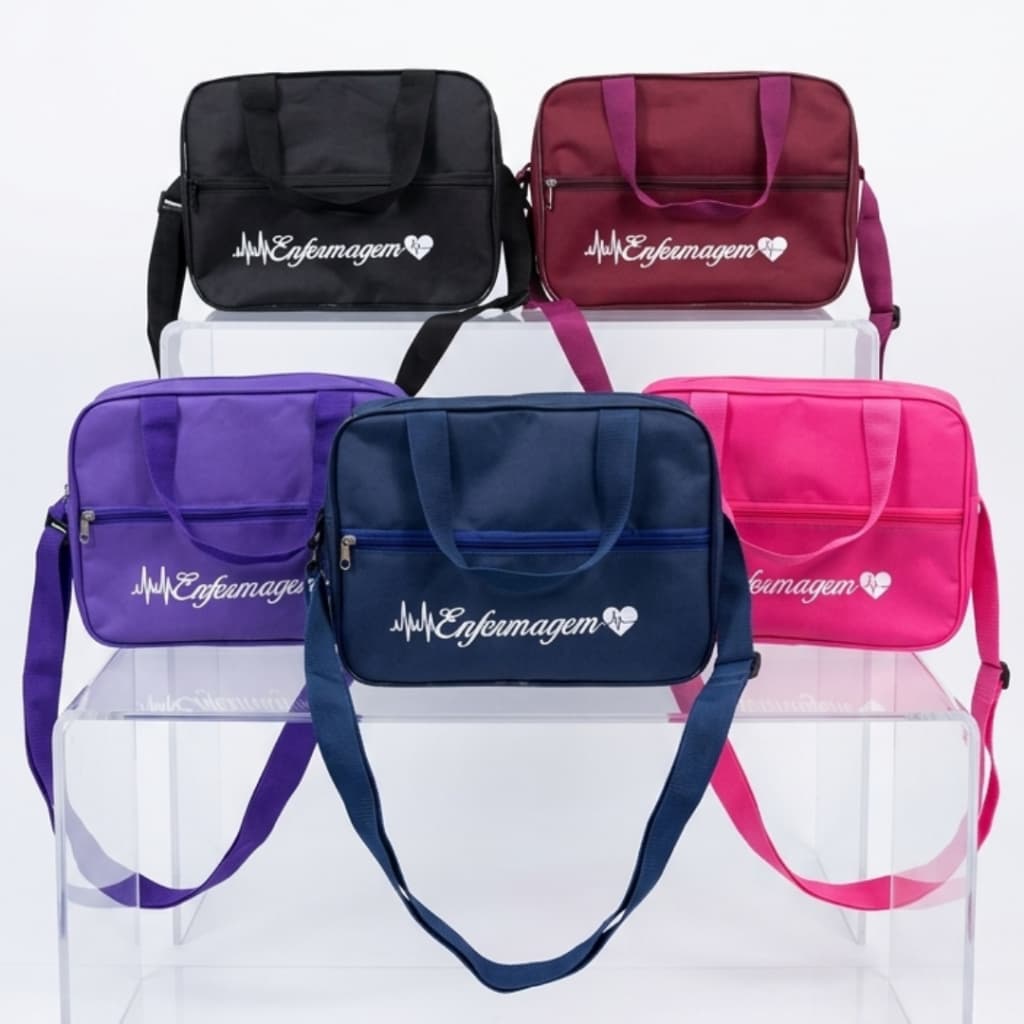 Bolsa Estampada Enfermagem Totalmente Fechada para Profisionais da Área da Saúde