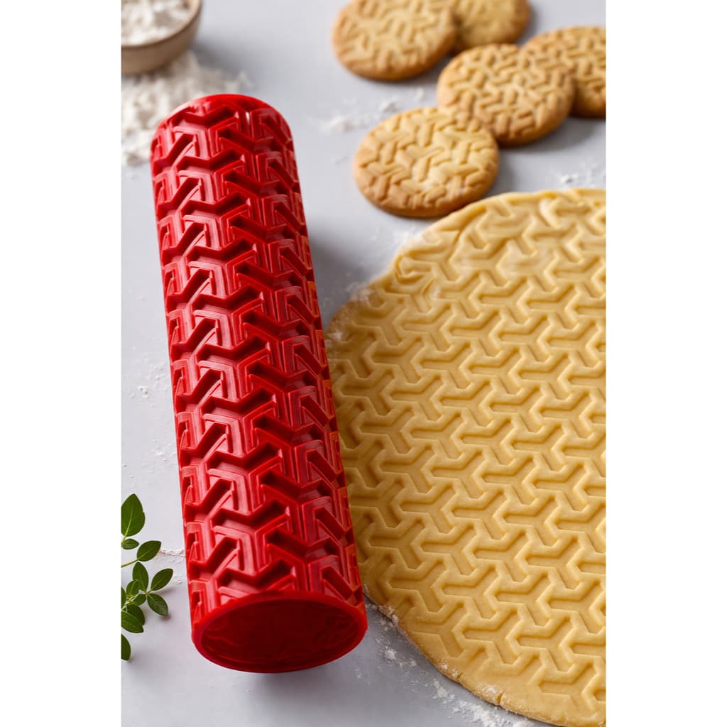 Rolo de Textura para Massas 10cm – Ideal para Confeiteiros e Artesãos – Padrão de Textura Variada | Escolha a Textura