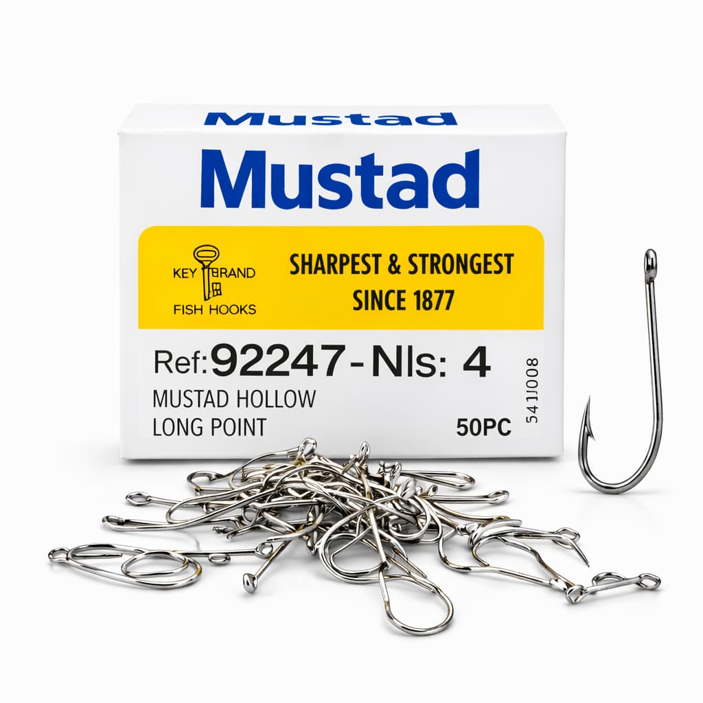 50 Anzol de Pesca Mustad Norueguês 92247 º4 Isca Natural Com Fisga/Pesca Carapau Bagre Piau Tilápia