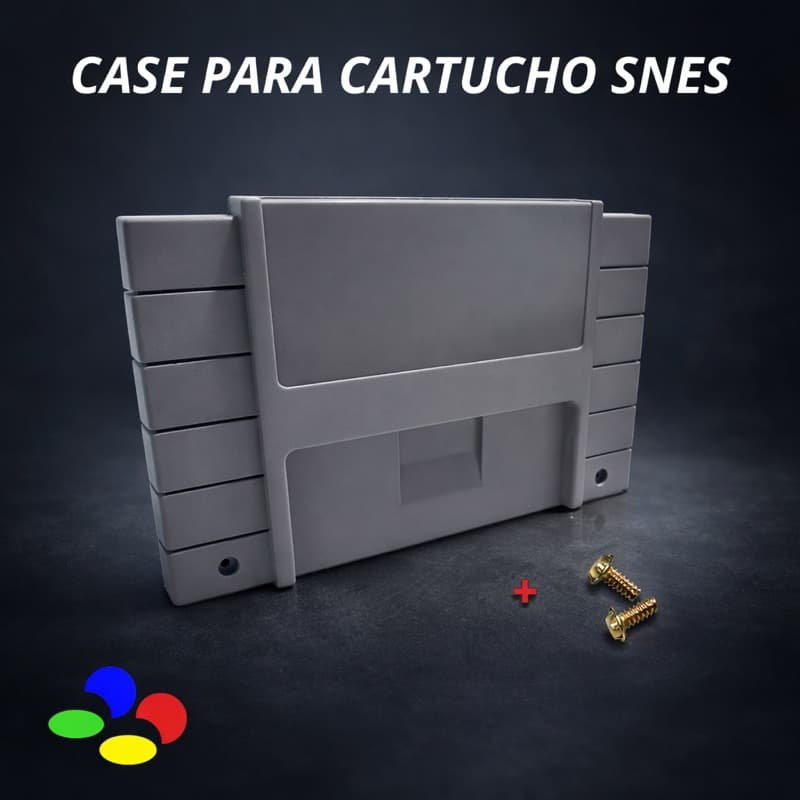 Carcaça Cartucho SNES Americano com par de parafusos – Ideal para Restaurar sua Coleção