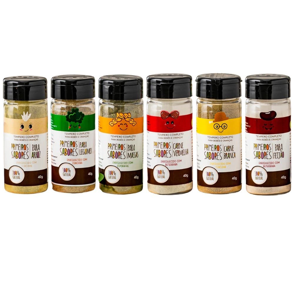 Kit 6 Temperos Primeiros Sabores - Terra Amor