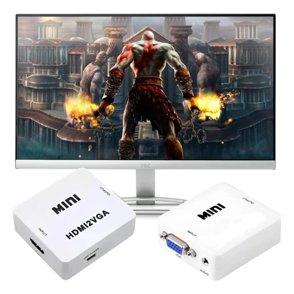 Adaptador Conversor De Hdmi Para Vga Com Áudio Monitor Tv