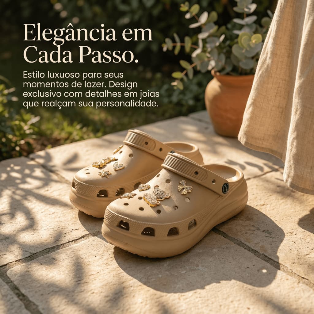 Babuche Tratorada Glamour Plataforma Poderosa | Tamanco Tratorado Glam Charme Conforto +Salto = 😎​💎✨