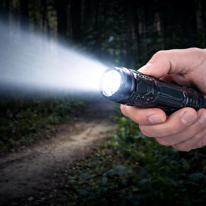 Mini Lanterna Tática Portátil Com Led USB Recarregável Alta Potência