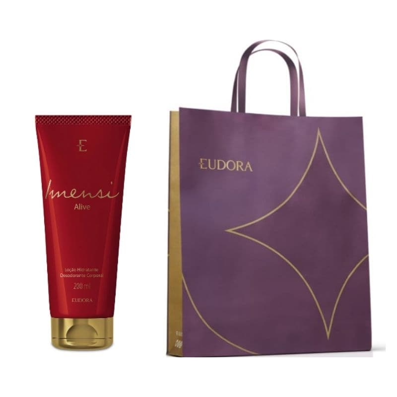 Presente Dia dos Namorados Eudora: Loção Hidratante Desodorante Corporal Imensi Alive 200ml+Sacola