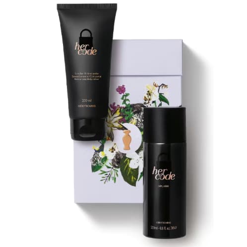 Kit Her Code Body Splash + Loção Corporal
