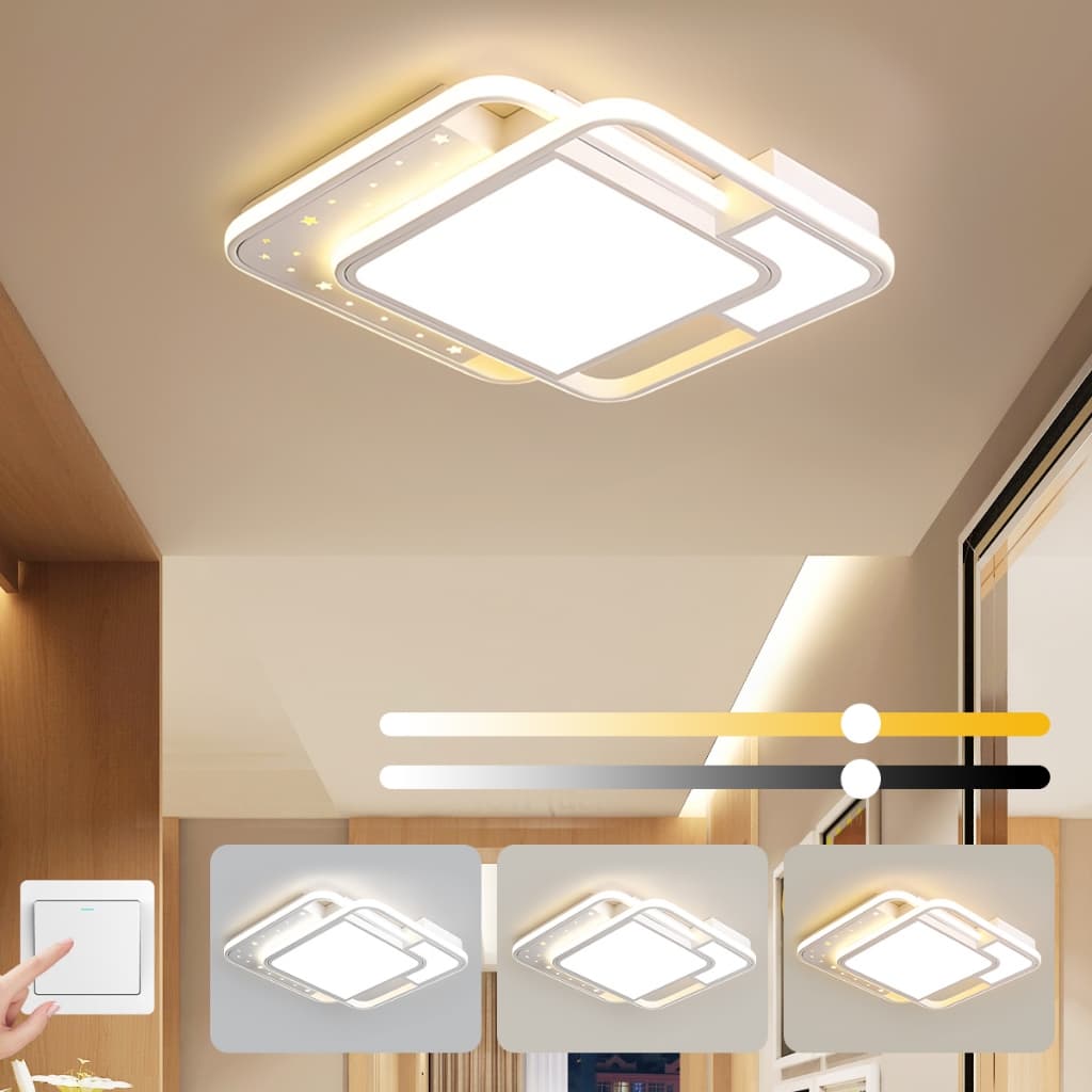 110V-220V Luminária de teto Moderna LED 3 Cores Lustre para Corredor Sala Quarto Cozinha 17