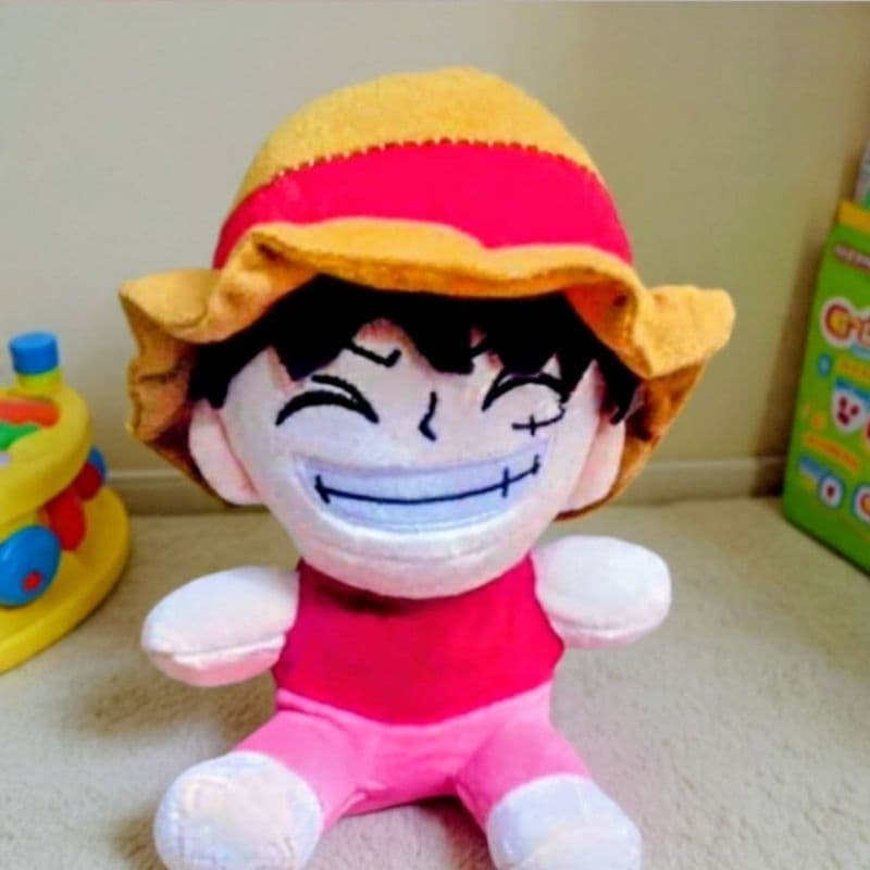 Pelúcia Luffy One Piece - Anime 25 cm - Brinquedo - Boneco - Presente.
