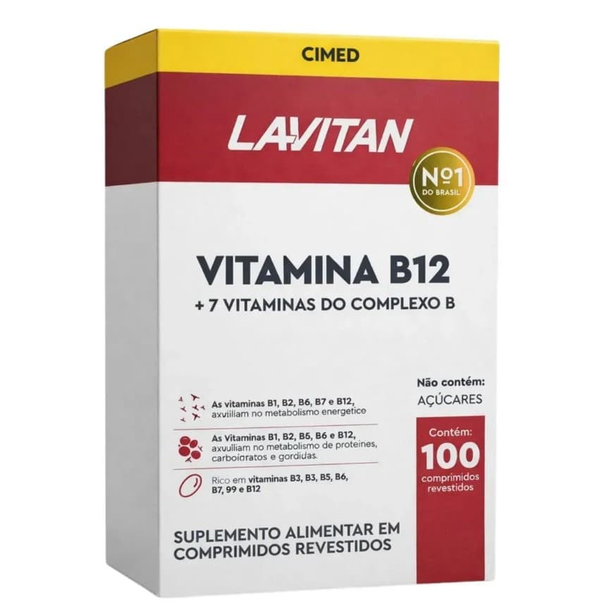Lavitan Vitamina B12 Complexo B com 100 Comprimidos