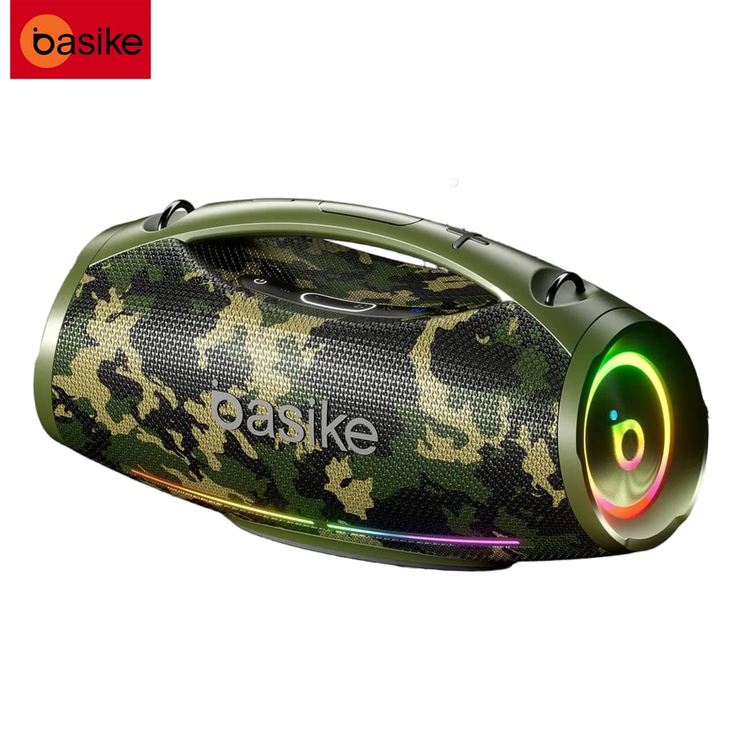Caixa de Som Bluetooth Basike 200W Boombox 30000mAh IPX6 À Prova D'água RGB TWS Bass Boost 36h Festa Portátil